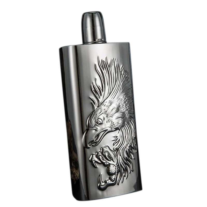Stainless Steel 304 Hip Flask 17Oz Whiskey Pot Alcohol Container Whiskey Flask Outdoor Wine Liquor B