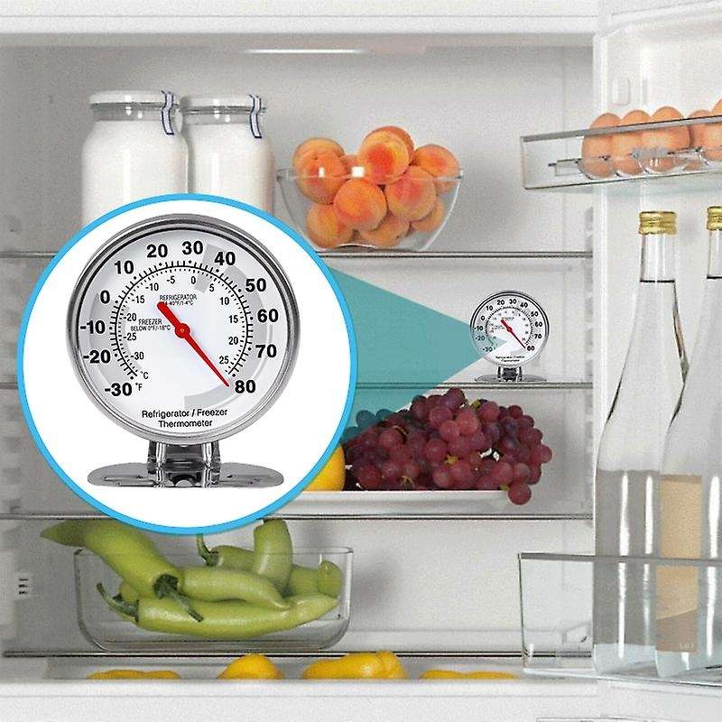 Stainless Refrigerator Thermometer Freezer Temperature Gauge Mini Thermometer Grill for Home Kitche
