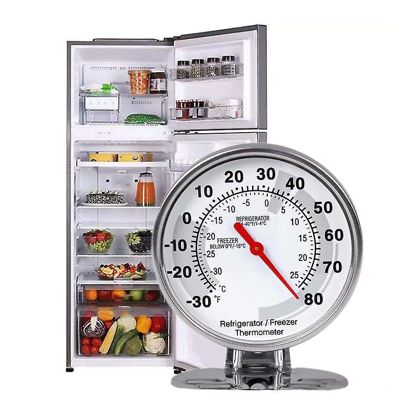 Stainless Refrigerator Thermometer Freezer Temperature Gauge Mini Thermometer Grill for Home Kitche