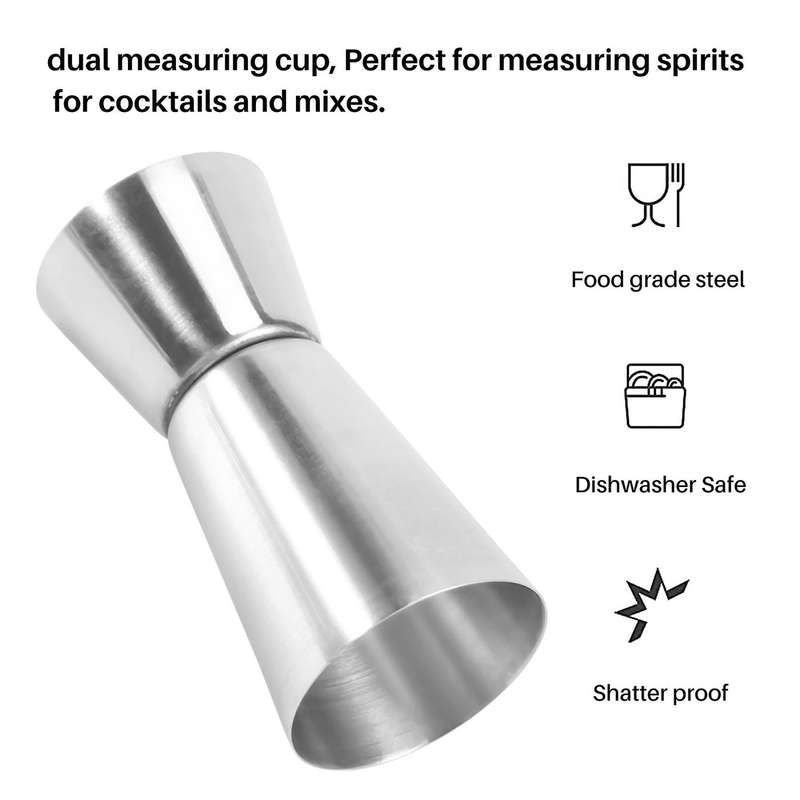 Stainless Steel 25/ 50 Ml Jigger Dual Spirit Measure Cup Measuring Cup for Bar Party Wine Drink Sha