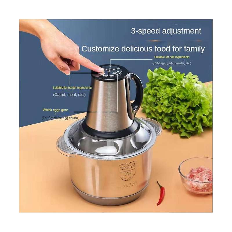 Stainless Steel 5l Electric Meat Grinder Multifunction Vegetable Fruit Food Processor Chopper Kitch