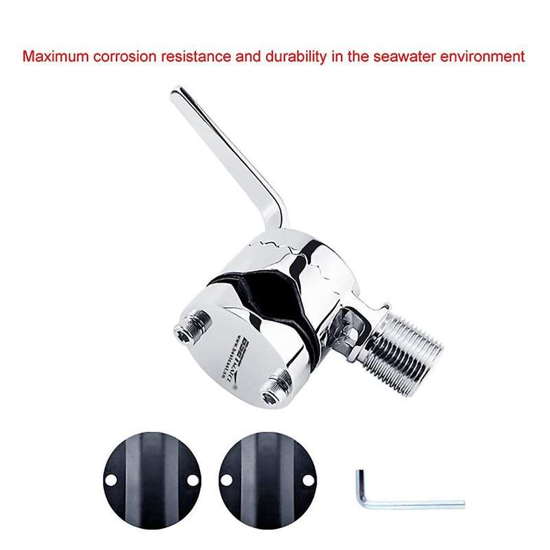 Stainless Steel 316 Rail Mount Clamp on Adjustable Marine Boat VHF Radio Antenna Ratchet Deck Base M