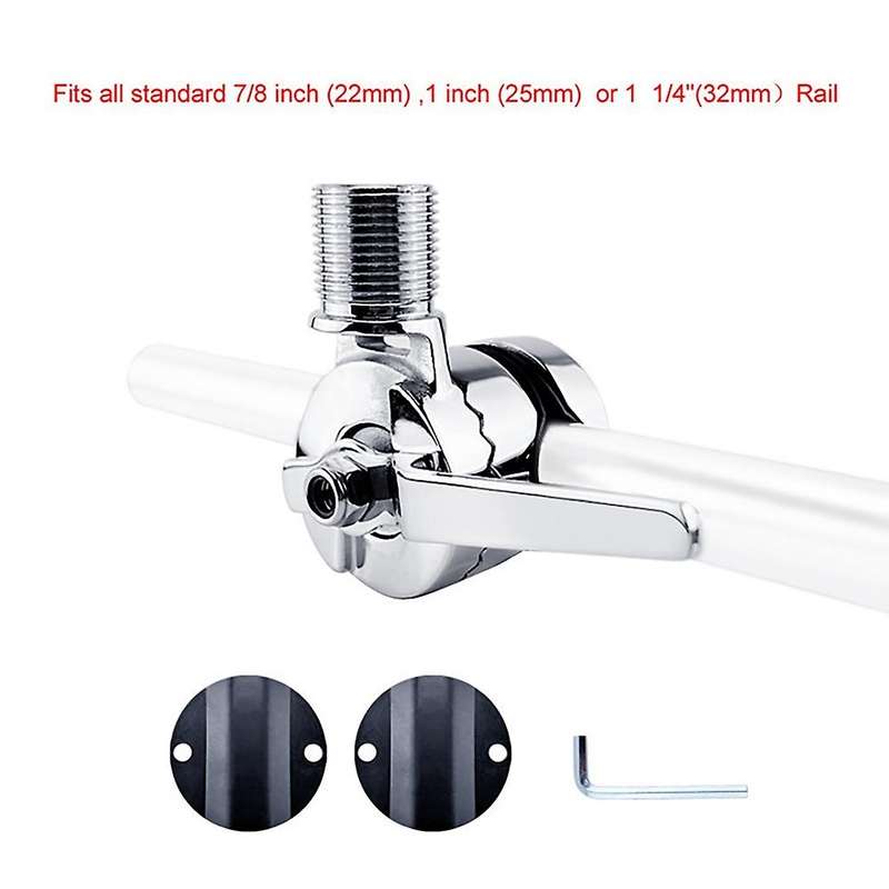 Stainless Steel 316 Rail Mount Clamp on Adjustable Marine Boat VHF Radio Antenna Ratchet Deck Base M