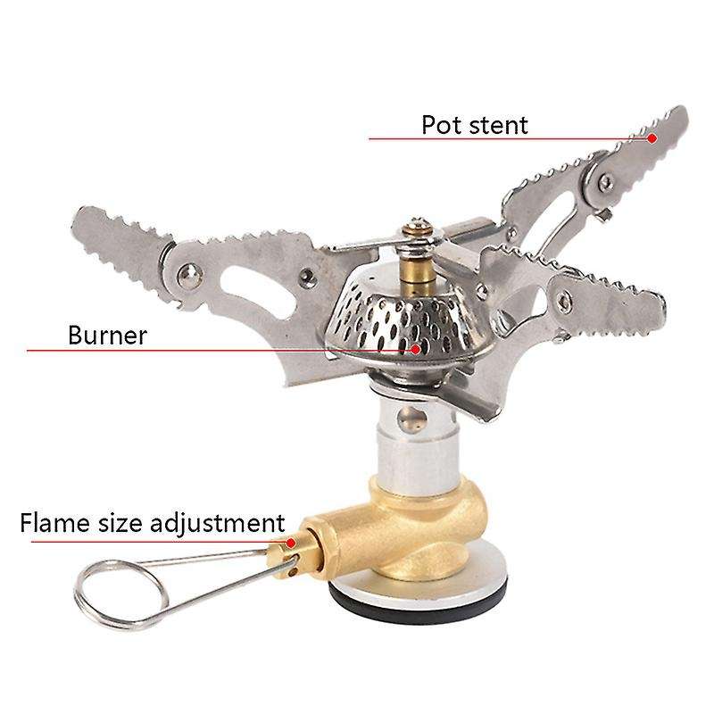 Stainless Steel 3200W Mini Outdoor Folding Gas Stove Camping Hiking Picnic Stove Portable Camping St