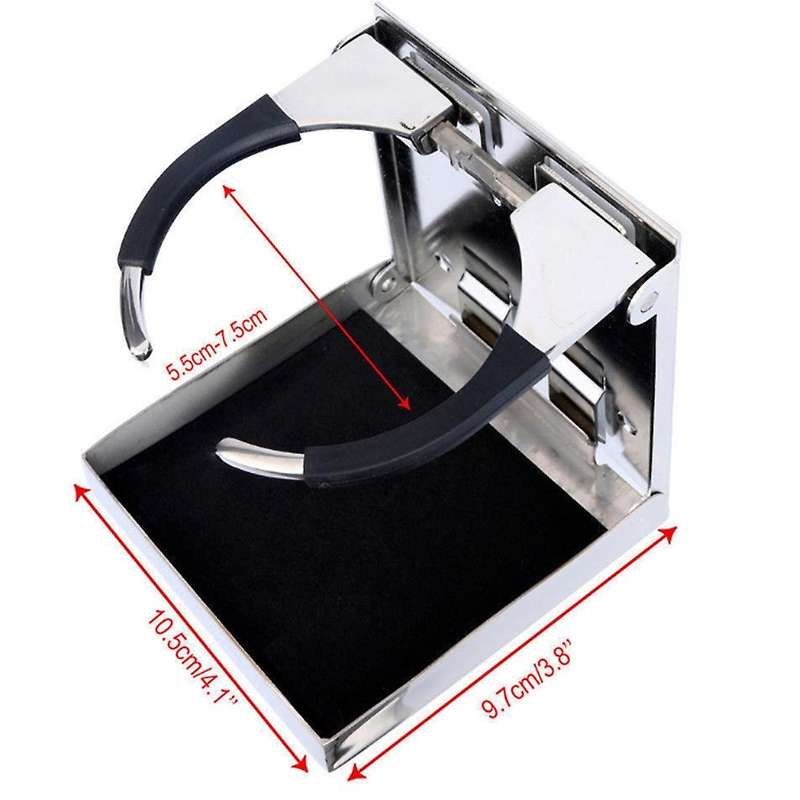 Stainless Steel Adjustable Folding Drink Holders Marine/Boat/Caravan/Car