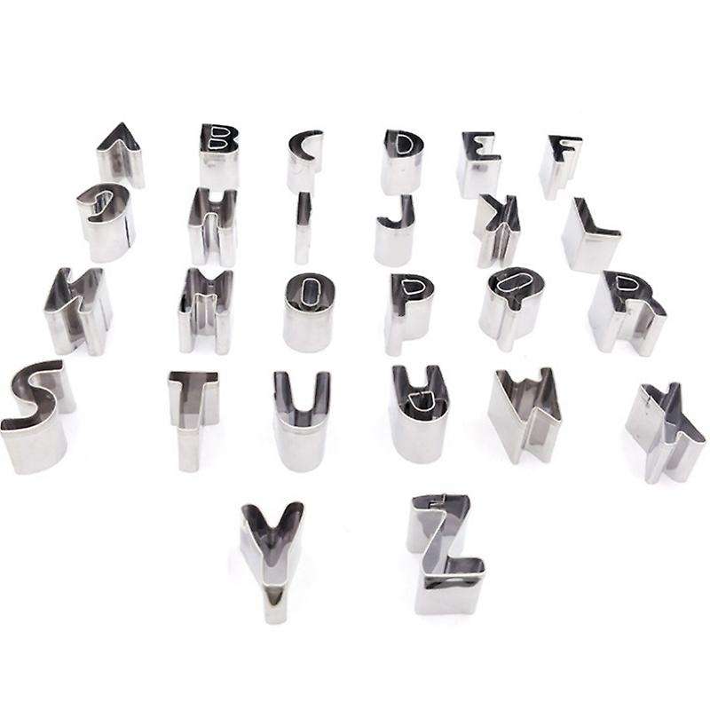 Stainless Steel Alphabet Letter Cookie Mold Biscuit Number Cutter Set Cake Decorating Moulds Fondan