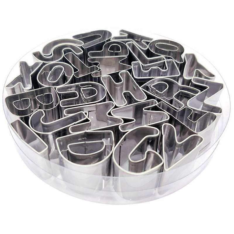 Stainless Steel Alphabet Letter Cookie Mold Biscuit Number Cutter Set Cake Decorating Moulds Fondan