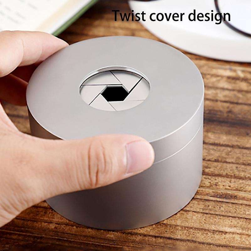 Stainless Steel Ashtray Anti Fly Ash Ashtray with Cover European Style Personality Trend Ashtray,Mat