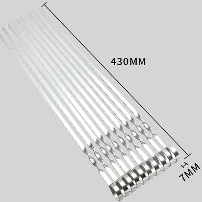 Stainless Steel Bbq Meat Skewers Sticks with Storage Pouch Reusable Grilling Skewers Set and Baking