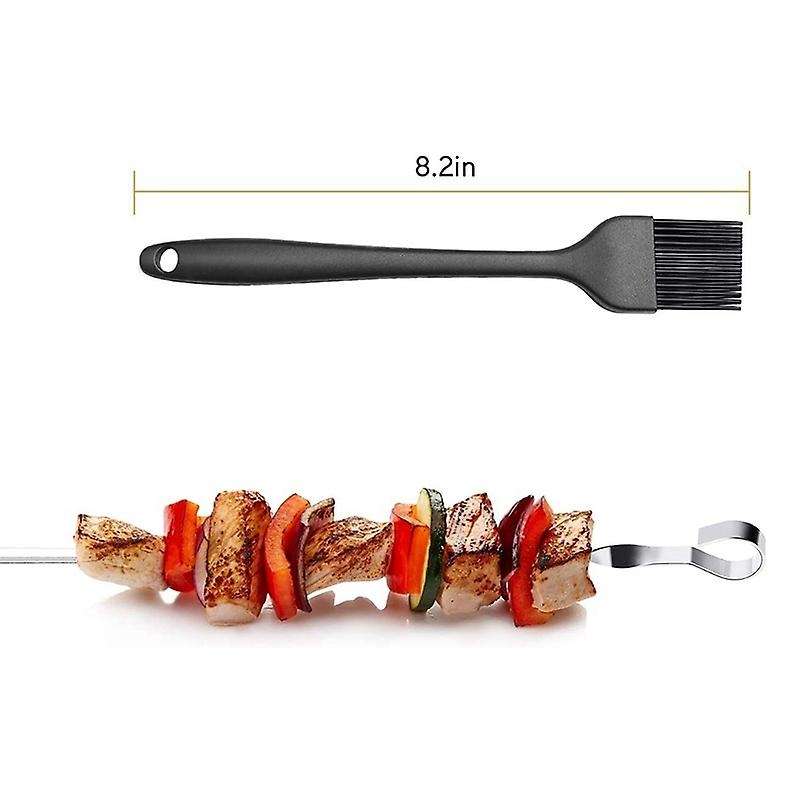 Stainless Steel Bbq Meat Skewers Sticks with Storage Pouch Reusable Grilling Skewers Set and Baking