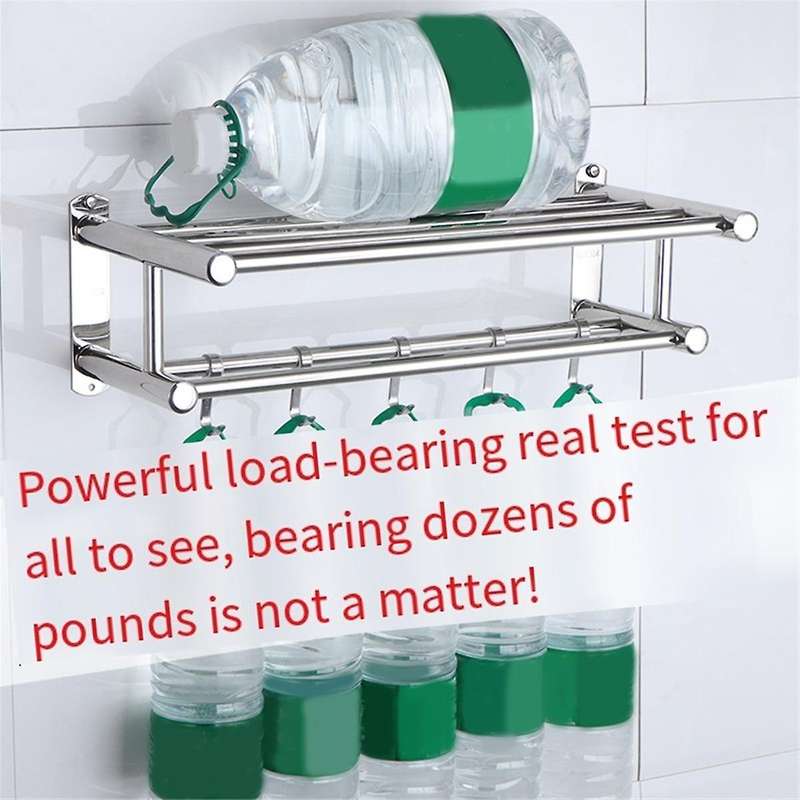 Stainless Steel Bathroom Towel Holder Storage Organizer Shelf Wall Mounted Towel Rack Home Hotel Wal