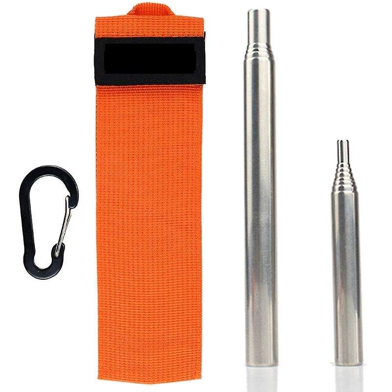 Stainless Steel Blow Tube Blow Fire Rod Telescopic Tube Blow Fire Tube Camping Fire Tool