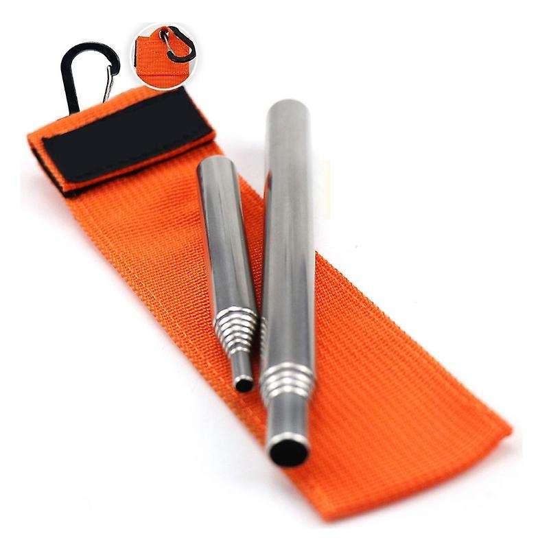 Stainless Steel Blow Tube Blow Fire Rod Telescopic Tube Blow Fire Tube Camping Fire Tool