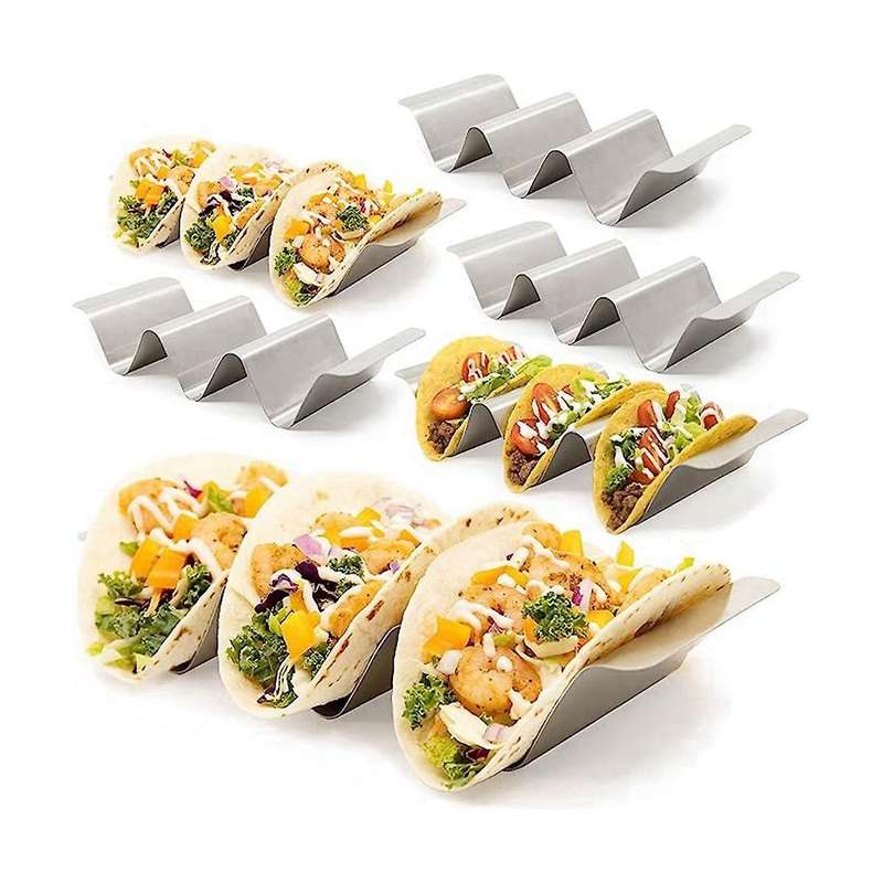 Stainless Steel Burrito Holders, 6 Burrito Holders and Built-in Stainless Steel Handles, Dishwasher