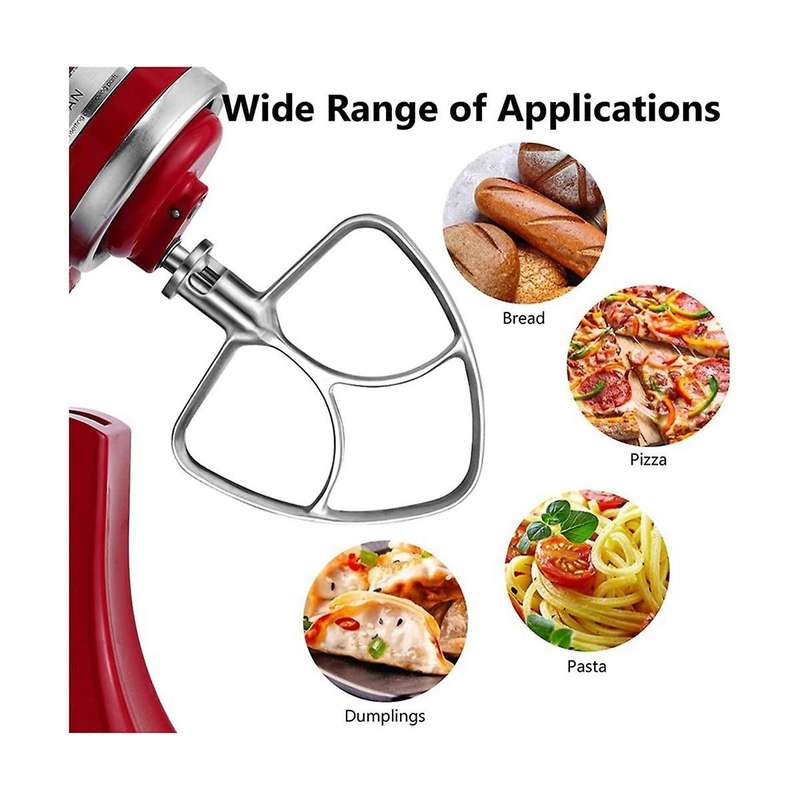 Stainless Steel Bowl Mixer Aid Paddle for 4.5-5quart Tilt Head Stand Mixer for Mixer Flour Cake