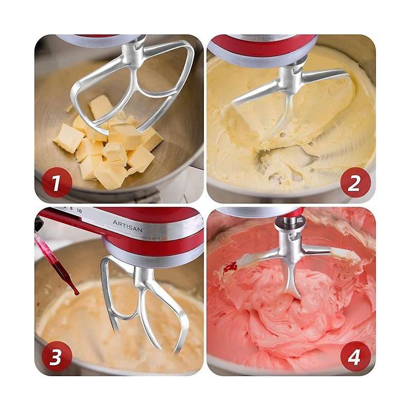 Stainless Steel Bowl Mixer Aid Paddle for 4.5-5quart Tilt Head Stand Mixer for Mixer Flour Cake