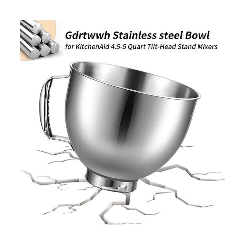 Stainless Steel Bowl Eggbeater for 4.5-5quart Tilt Head Stand Mixer for Mixer Bowl Dishwasher Safe