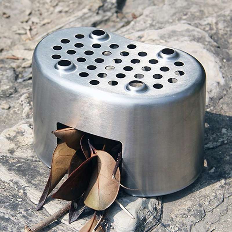 Stainless Steel Camping Stove Wood Burning Stove Cooker Outdoor Oven Camping for Picnic Hiking Backp