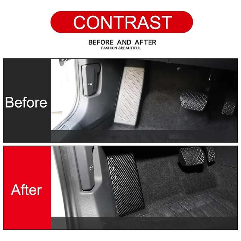 Stainless Steel Car Rest Foot Pads Rest Pedal Cover for-Golf 8 MK8 Accessories 2020 2021 Silver