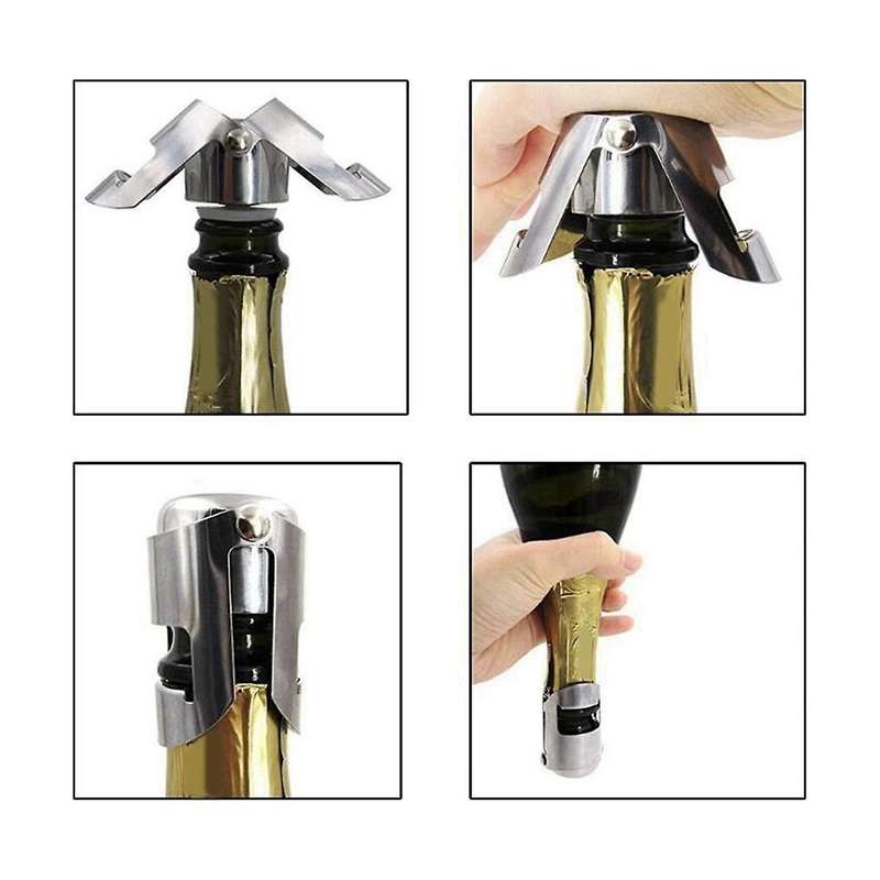 Stainless Steel Champagne Stopper, , Cork, Saver (pack Of 6)