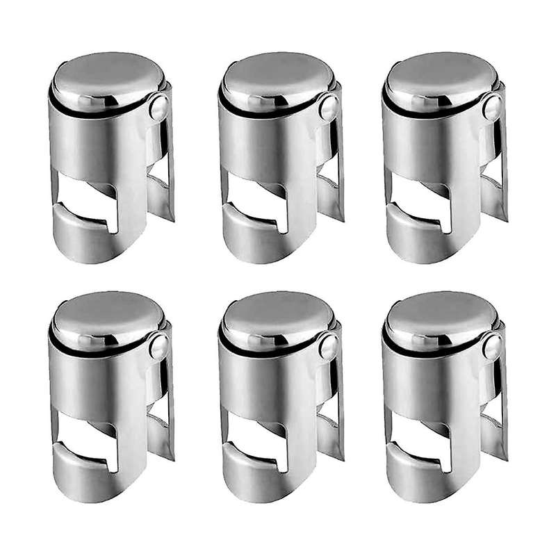 Stainless Steel Champagne Stopper, , Cork, Saver (pack Of 6)