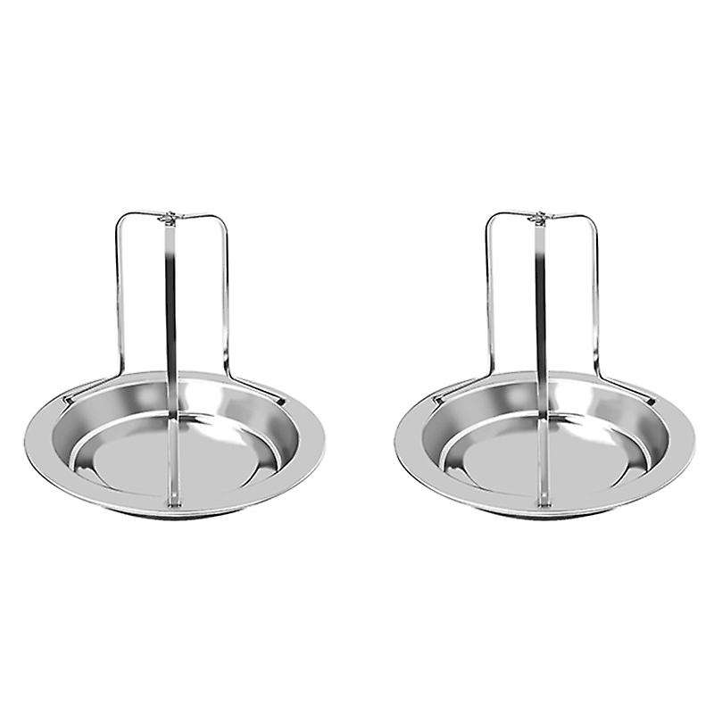Stainless Steel Chicken Roaster Rack Beer Can Vertical Roaster Chicken Holder with Drip Pan for Oven
