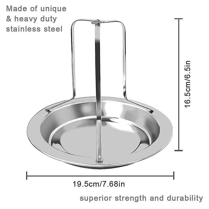 Stainless Steel Chicken Roaster Rack Beer Can Vertical Roaster Chicken Holder with Drip Pan for Oven