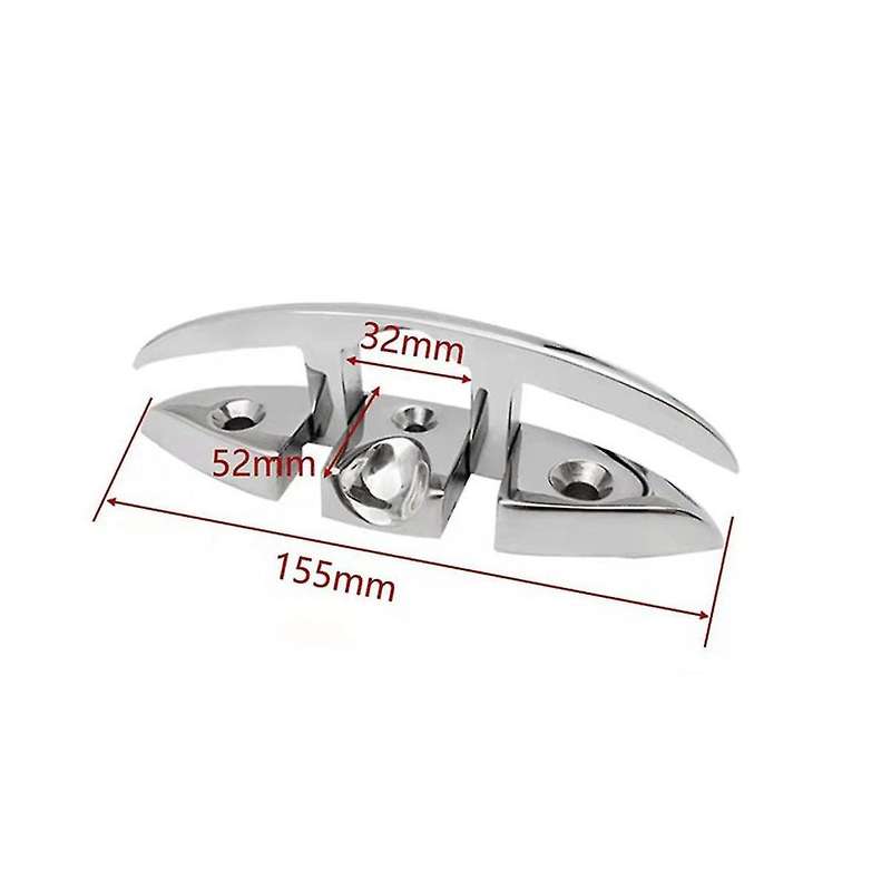 Stainless Steel Cleat Foldable Boat Cleats Folding Deck Mooring Cleat Flush Mount Cleat,4pcs,6inch