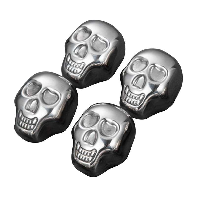 Stainless Steel Chilling Stones Reusable Skull Head Ice-Cubes