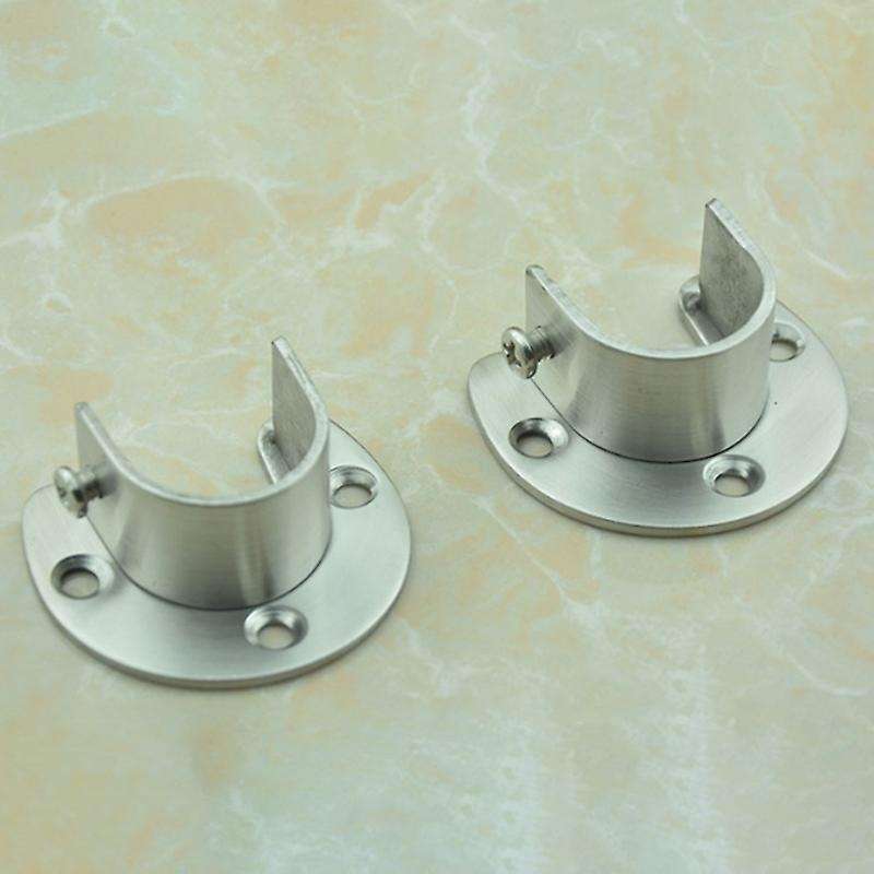 Stainless Steel Closet Closet Bracket, U-Shaped Open Socket Bracket, Shower Curtain Rod End Support