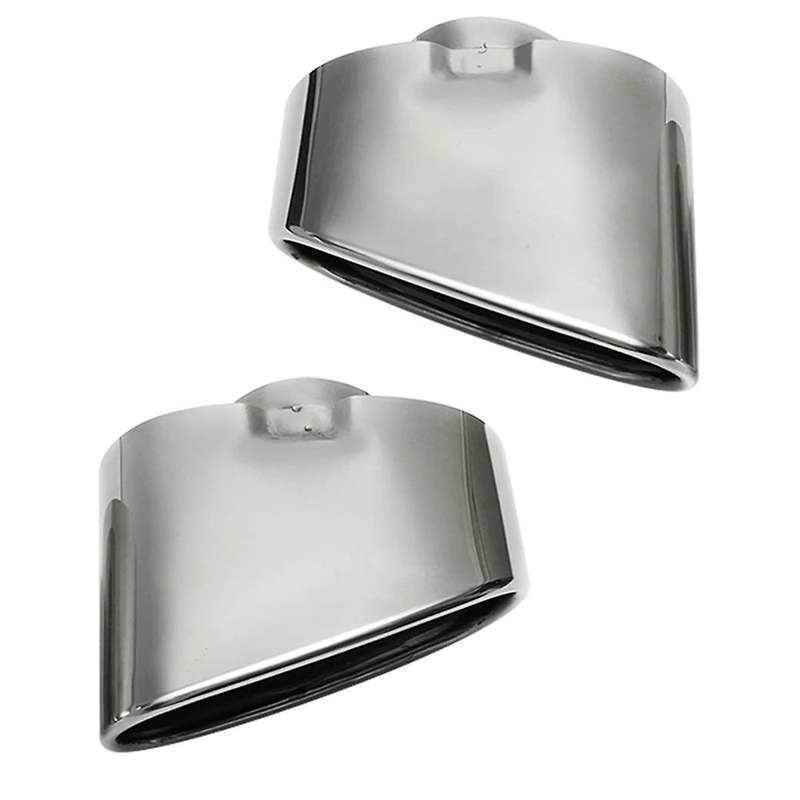 Stainless Steel Chrome Car Exhaust Tips Dual Tailpipe Muffler Pipe Cover for X5 E70 E53 2000-2016