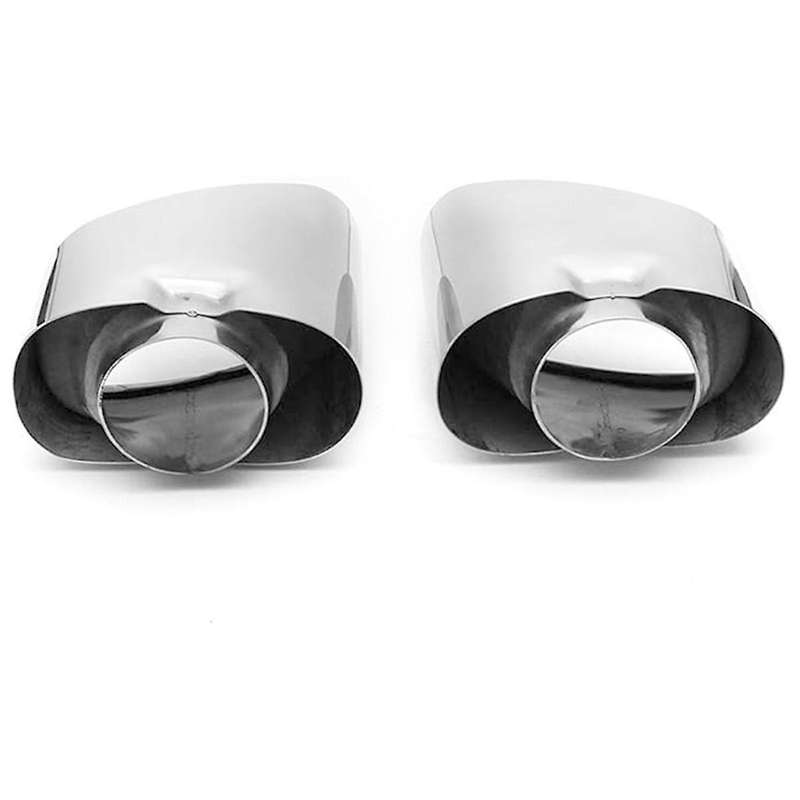 Stainless Steel Chrome Car Exhaust Tips Dual Tailpipe Muffler Pipe Cover for X5 E70 E53 2000-2016