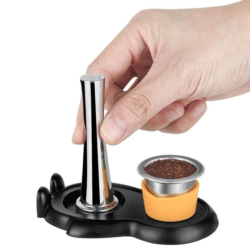 Stainless Steel Coffee Capsule Hammer Base Set Refillable Coffee Pod Coffee Machine Accessories for