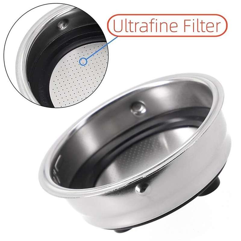 Stainless Steel Coffee Filter Basket 51mm Coffee Portafilter Basket Detachable Espresso Machine Port
