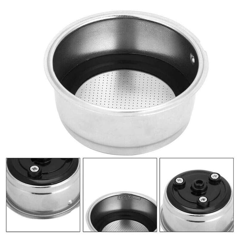 Stainless Steel Coffee Filter Basket 51mm Coffee Portafilter Basket Detachable Espresso Machine Port