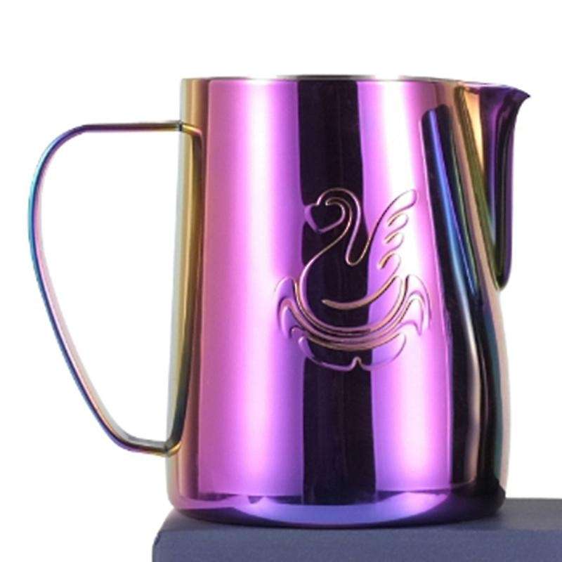Stainless Steel Coffee Frothing Pitcher Thicken 400ML Milk Jug Cream Frother Pitcher Latte Art Cup B