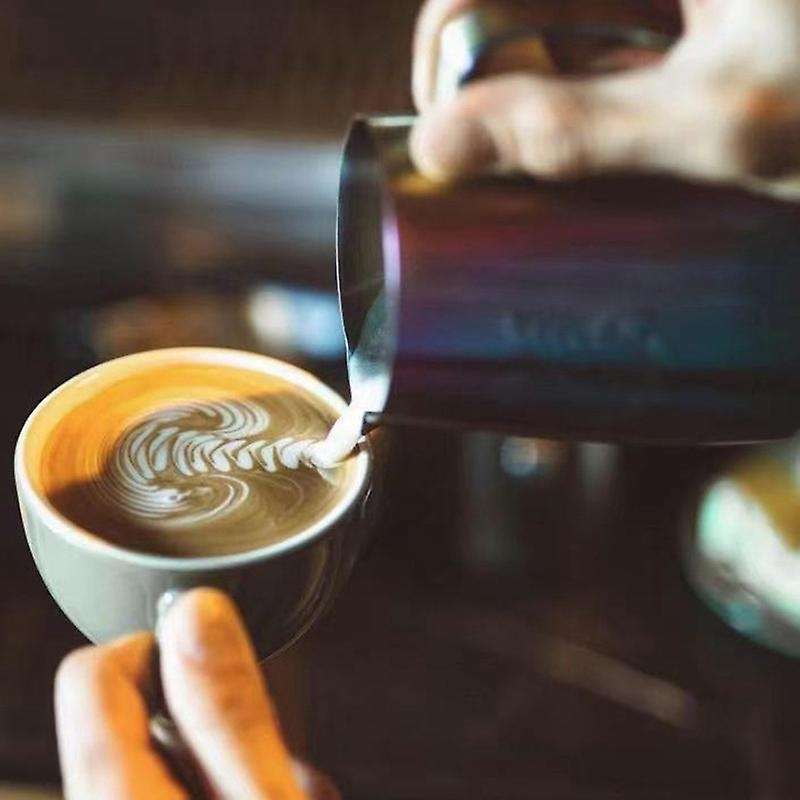 Stainless Steel Coffee Frothing Pitcher Thicken 400ML Milk Jug Cream Frother Pitcher Latte Art Cup B