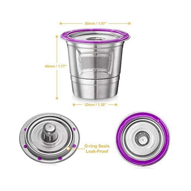 Stainless Steel Coffee Cup Reusable K Cup for 2.0/1.0 Mini Plus Coffee Filter Accessory Coffee Cup R