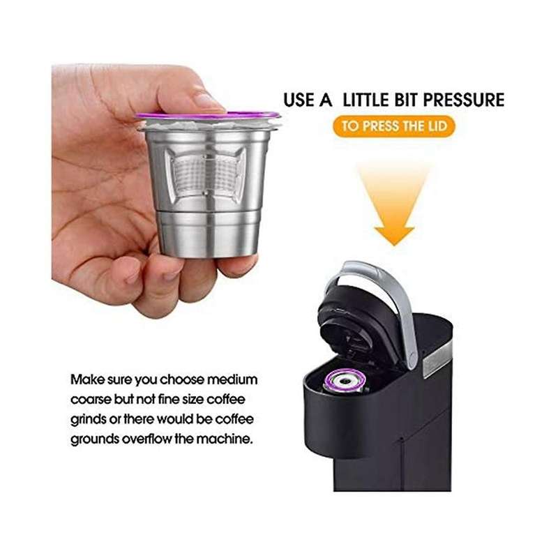 Stainless Steel Coffee Cup Reusable K Cup for 2.0/1.0 Mini Plus Coffee Filter Accessory Coffee Cup R