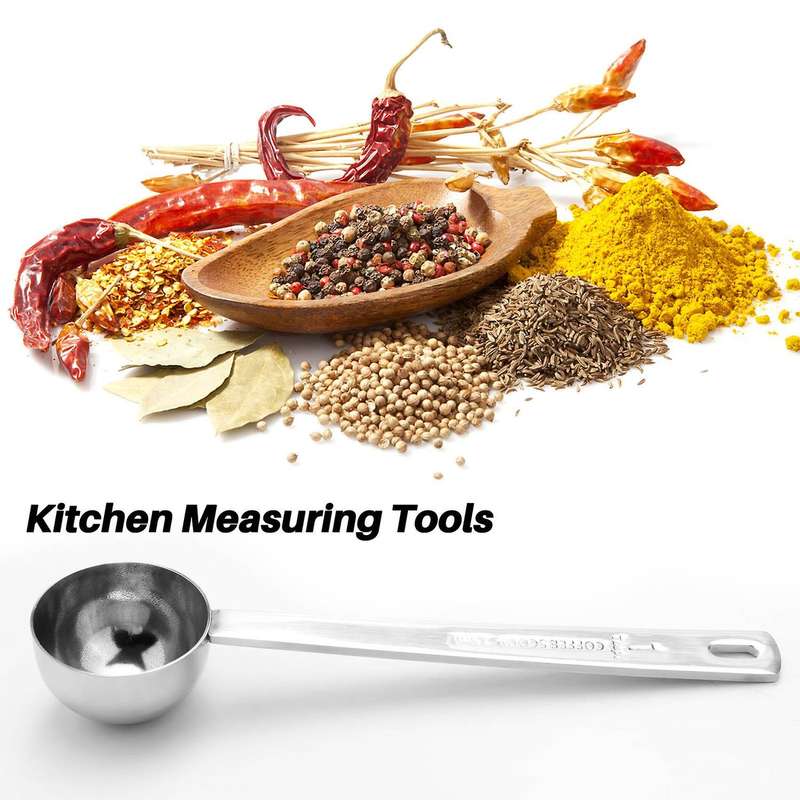 Stainless Steel Coffee Spoon Long Handle Coffee Measuring Spoon Metal 1 Tablespoon Coffee Spoon Cof