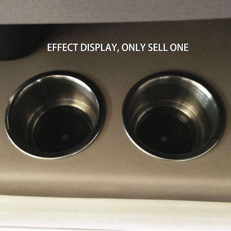 Stainless Steel Cup Drink Holder Brushed with Drain Marine Boat Rv