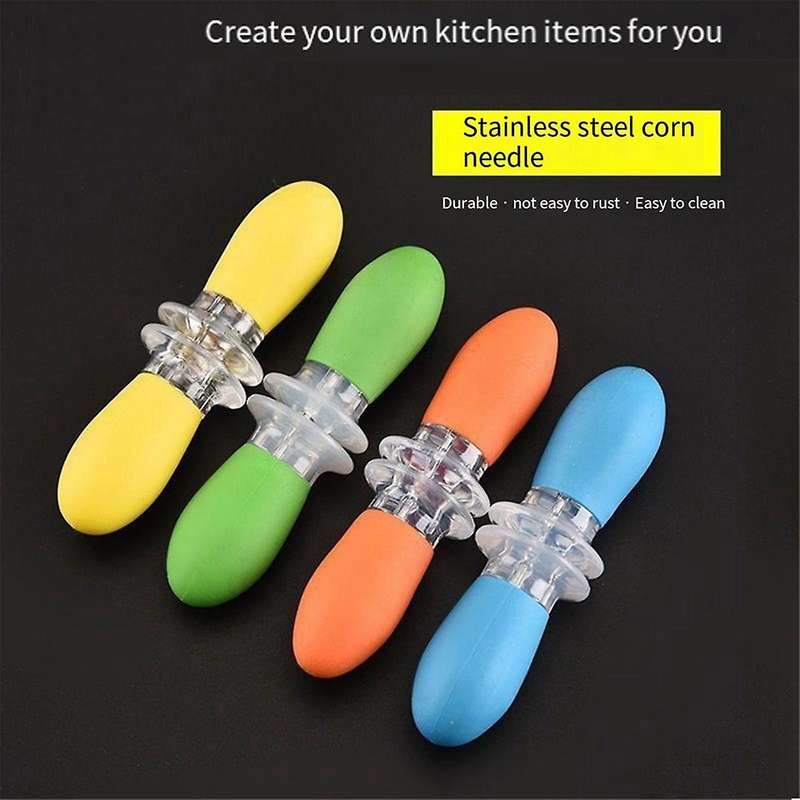 Stainless Steel Corn Holders Design Corn Cob Holders BBQ Forks Skewers Corn Camping Tool