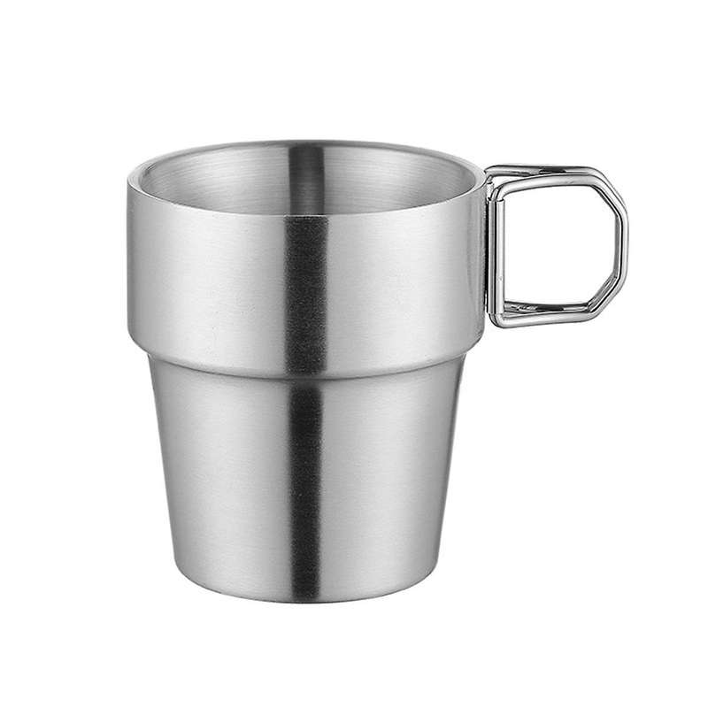 Stainless Steel Cup Stackable Coffee Cup Outdoor Drinkware Water Cup Beer Mug Camping Mug for Picnic