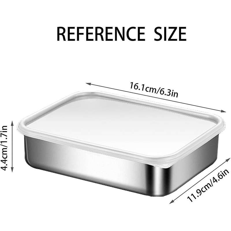 Stainless Steel Containers for Food Storage,food Storage Bento Box Container,leak Proof Silicone Lid