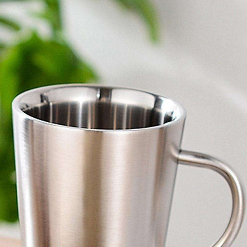 Stainless Steel Double Layer Mugs Coffee Cup Water Cup Heat Insulation Beer Cup Stainless Cup