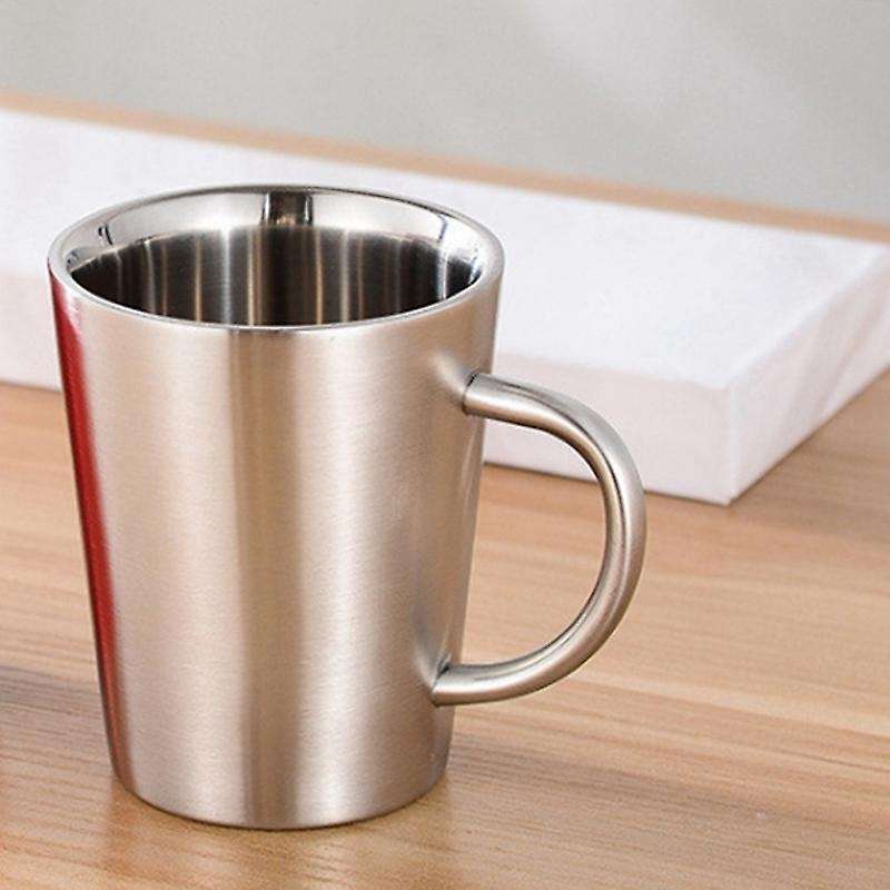 Stainless Steel Double Layer Mugs Coffee Cup Water Cup Heat Insulation Beer Cup Stainless Cup