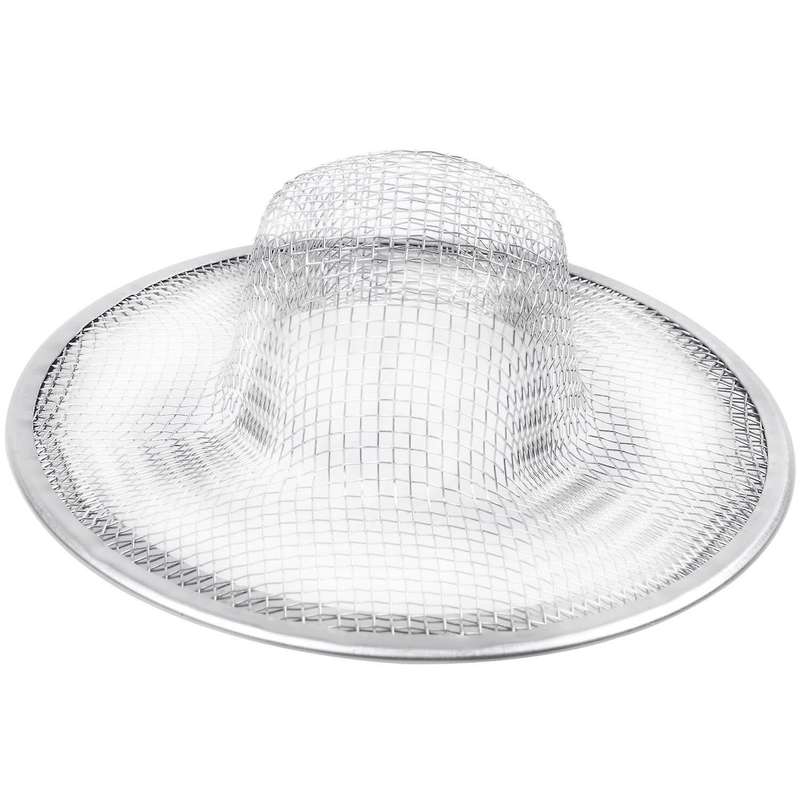 Stainless Steel Drainer Basin Filter Mesh Sink Strainer 3.5 Inch Top Diameter