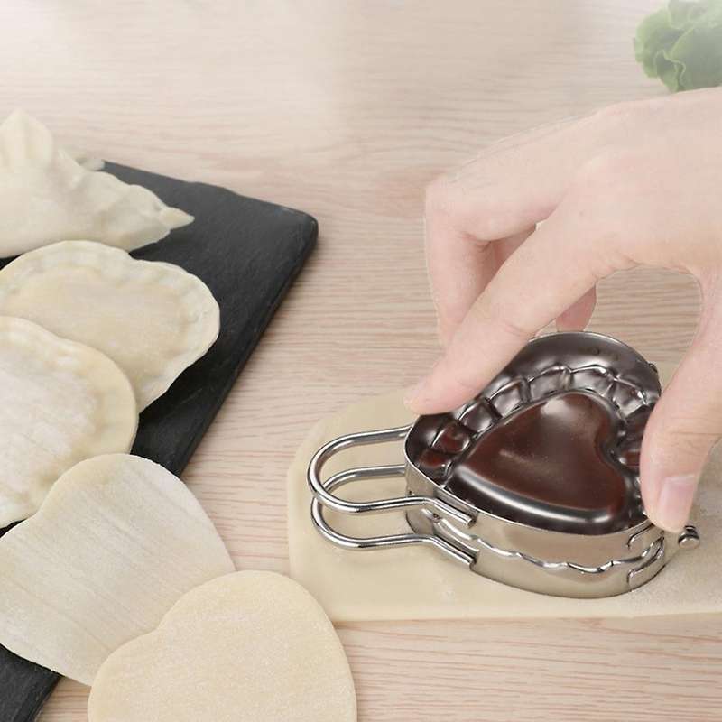 Stainless Steel Dumpling Mold Pressed Dough Wonton Dumpling Mold Pastry Tool Household Dumpling Mach