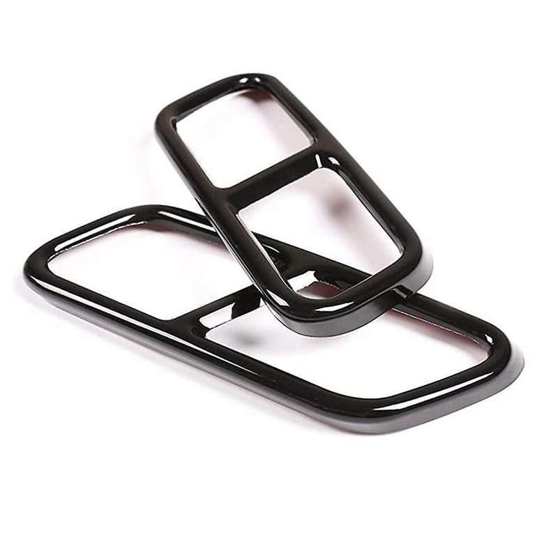 Stainless Steel Exhaust Muffler Tail Pipe Trim Cover for S Class W221 W222 2010-2017 (Black)