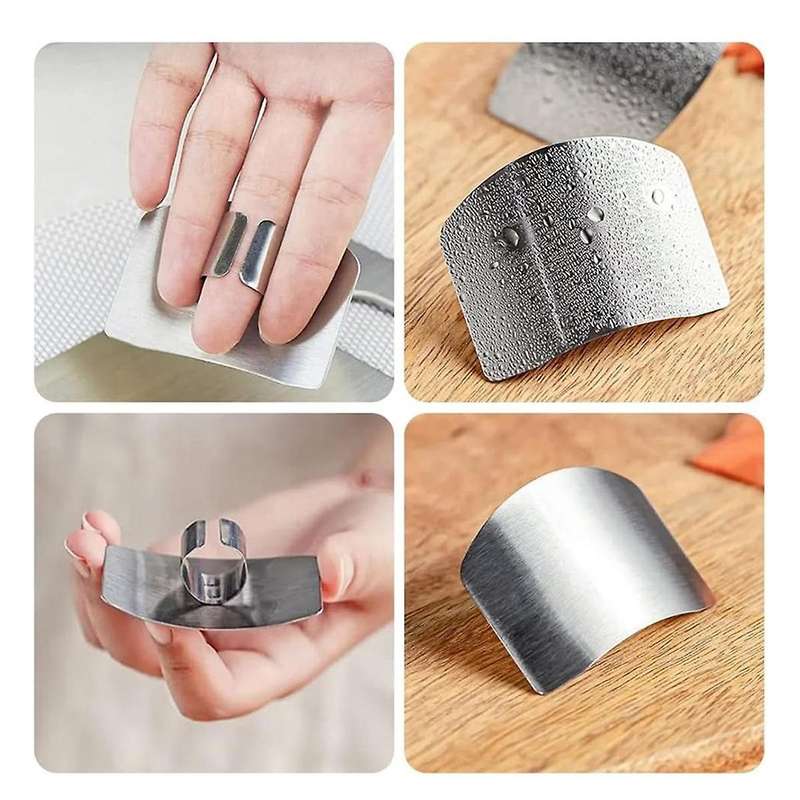 Stainless Steel Finger Hand Protector, Stainless Steel Finger Guard for Cutting Food, Finger Shield